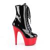 Pleaser - ADORE1020 Plateau Laarzen, Paaldans schoenen - Paaldans schoenen - Zwart/Rood Product image